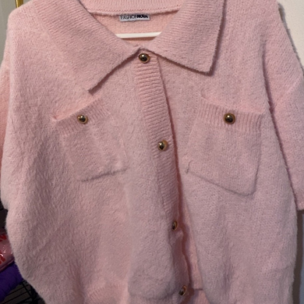 Fashion Nova Soft Pink Knit top